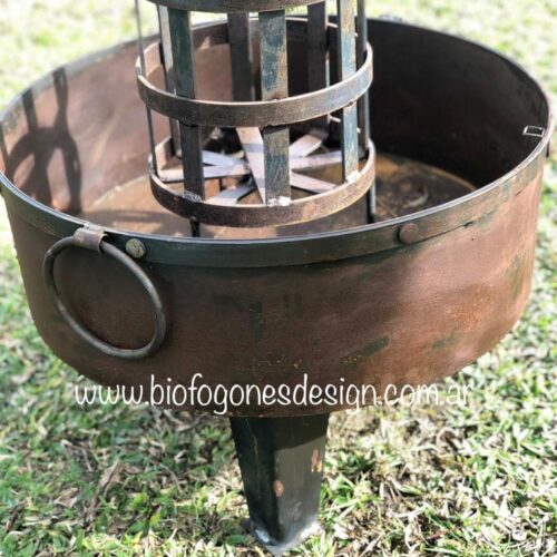 Fogón remaches 60 cm con leñero