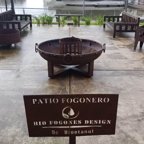 Fogón 120 cm con manijas y remaches