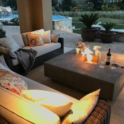 Mesa de Cemento y Fibra de vidrio